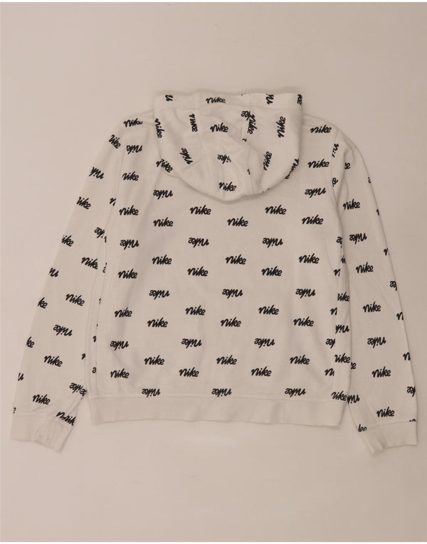 Nike Boys Graphic Standard Fit Jumper με κουκούλα 13-14 ετών XL Λευκό βαμβακερό