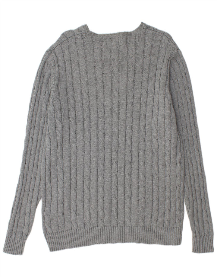 Ανδρικό πουλόβερ Marks & Spencer Μπλε Harbour Boat Neck Jumper Large Grey