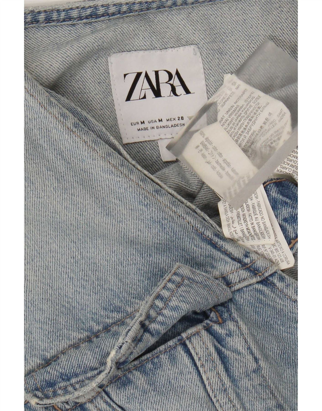 Zara Γυναικείο Τζιν Playsuit UK 12 μεσαίο μπλε βαμβακερό