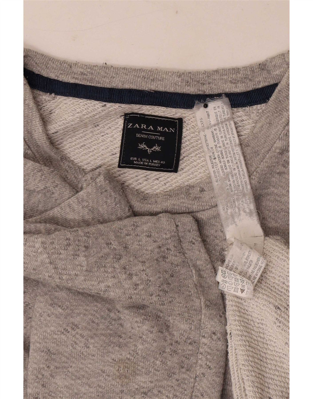 Ανδρικό φούτερ Zara Jumper Μεγάλο Γκρι Πολυεστέρας