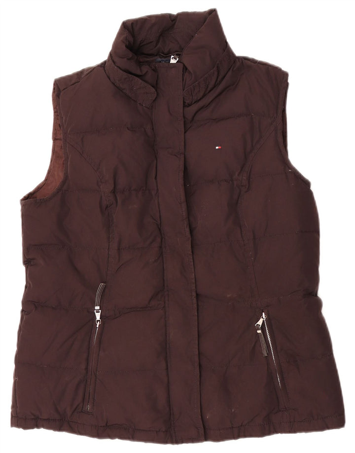 Tommy Hilfiger Γυναικείο padded Gilet UK 14 Large καφέ πολυεστέρας