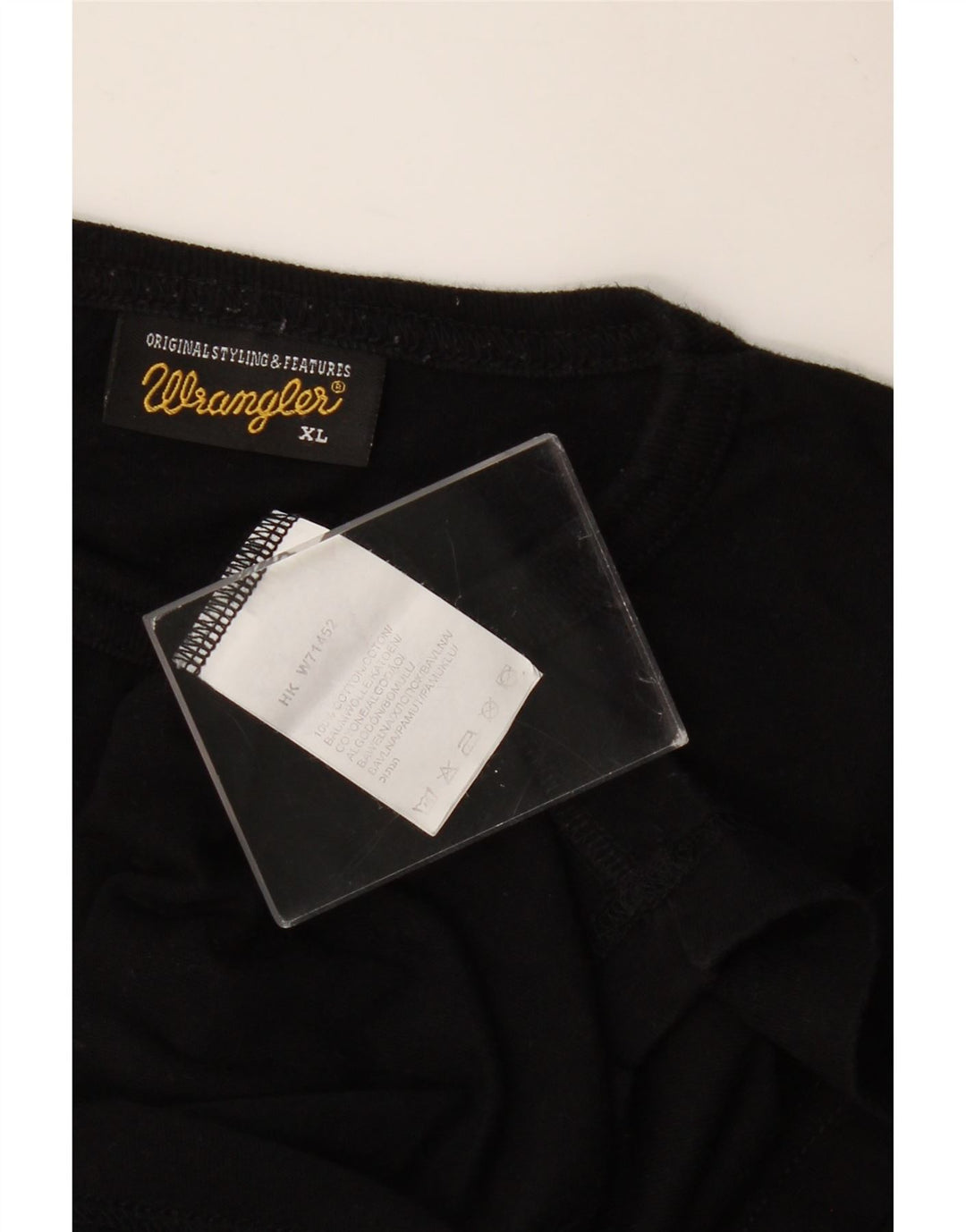 Ανδρικό T-Shirt WRANGLER Top XL Μαύρο βαμβακερό