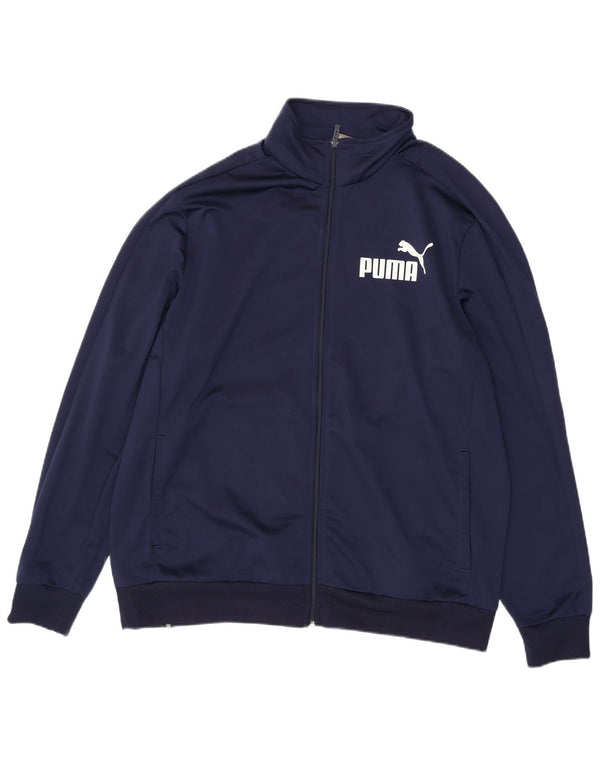 Ανδρική φόρμα γυμναστικής PUMA γραφικό Top Jacket 2XL Navy Blue Polyester