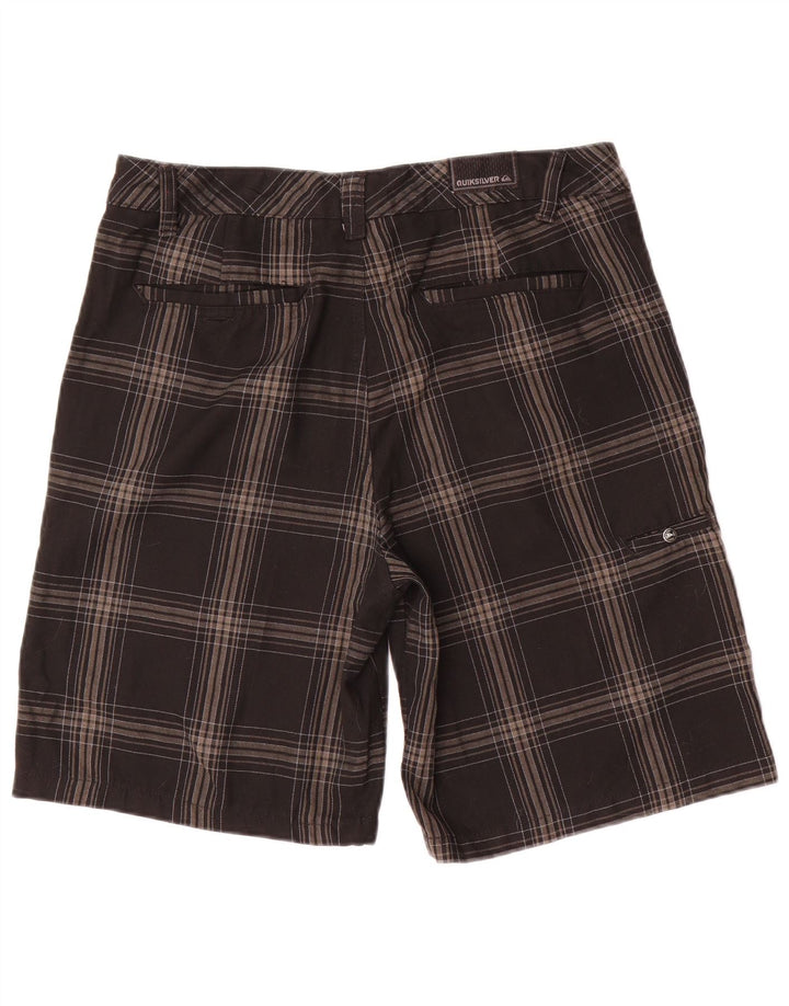 Ανδρικό σορτς Chino Quiksilver W34 Large Black Check Polyester