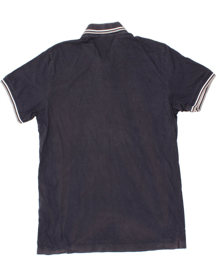 JACK & JONES Mens Polo Shirt Large Navy Blue Cotton Vintage Jack & Jones and Second-Hand Jack & Jones from Messina Hembry 