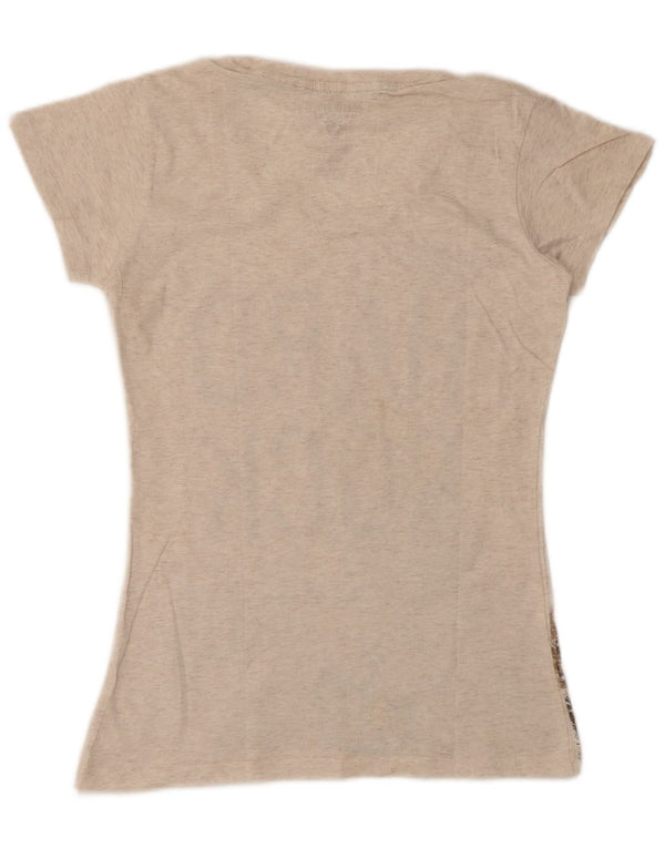 Hard Rock Cafe Γυναικείο T-Shirt γραφικών Μαδρίτης Top 12 Medium Beige Flecked