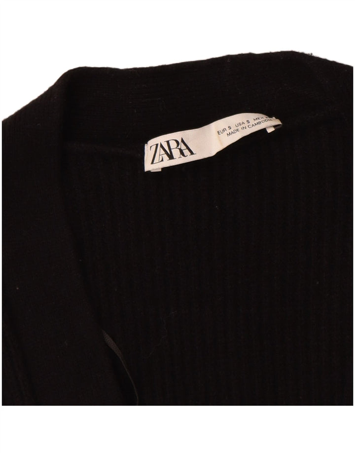 Zara Γυναικείο πουλόβερ με ζακέτα UK 10 Small Black