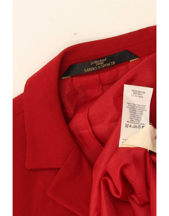 Marks & Spencer Γυναικείο Μπουφάν Blazer St. Michael Longline UK 8 Small Red