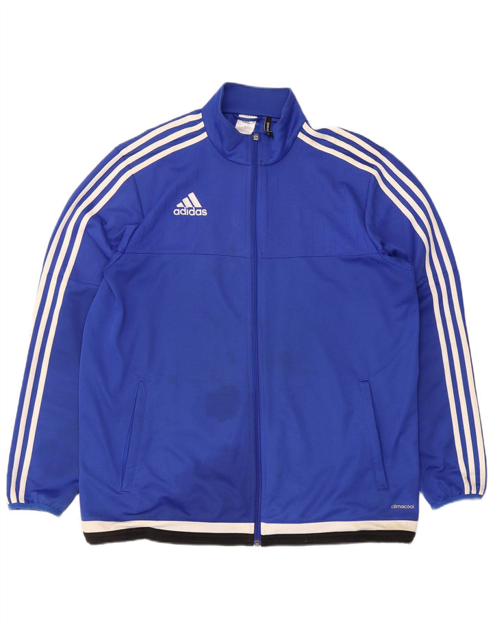 Ανδρική φόρμα γυμναστικής Adidas Climacool Μπουφάν με μεγάλο μπλε χρώμα πολυεστέρα