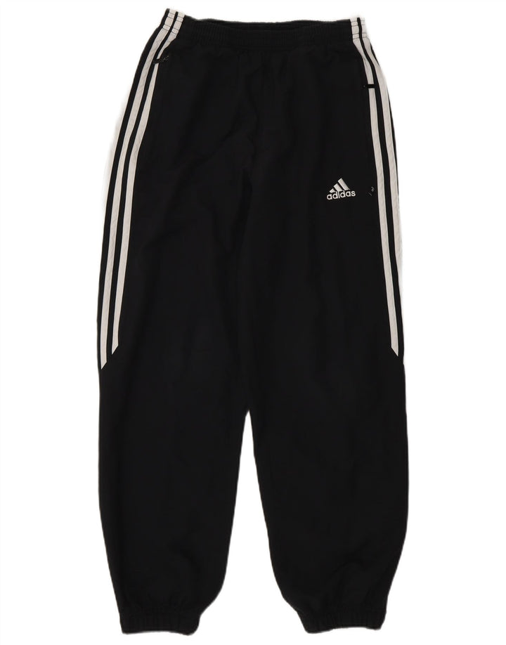 Adidas Boys Tracksuit Trousers Joggers 11-12 Years Black Polyester