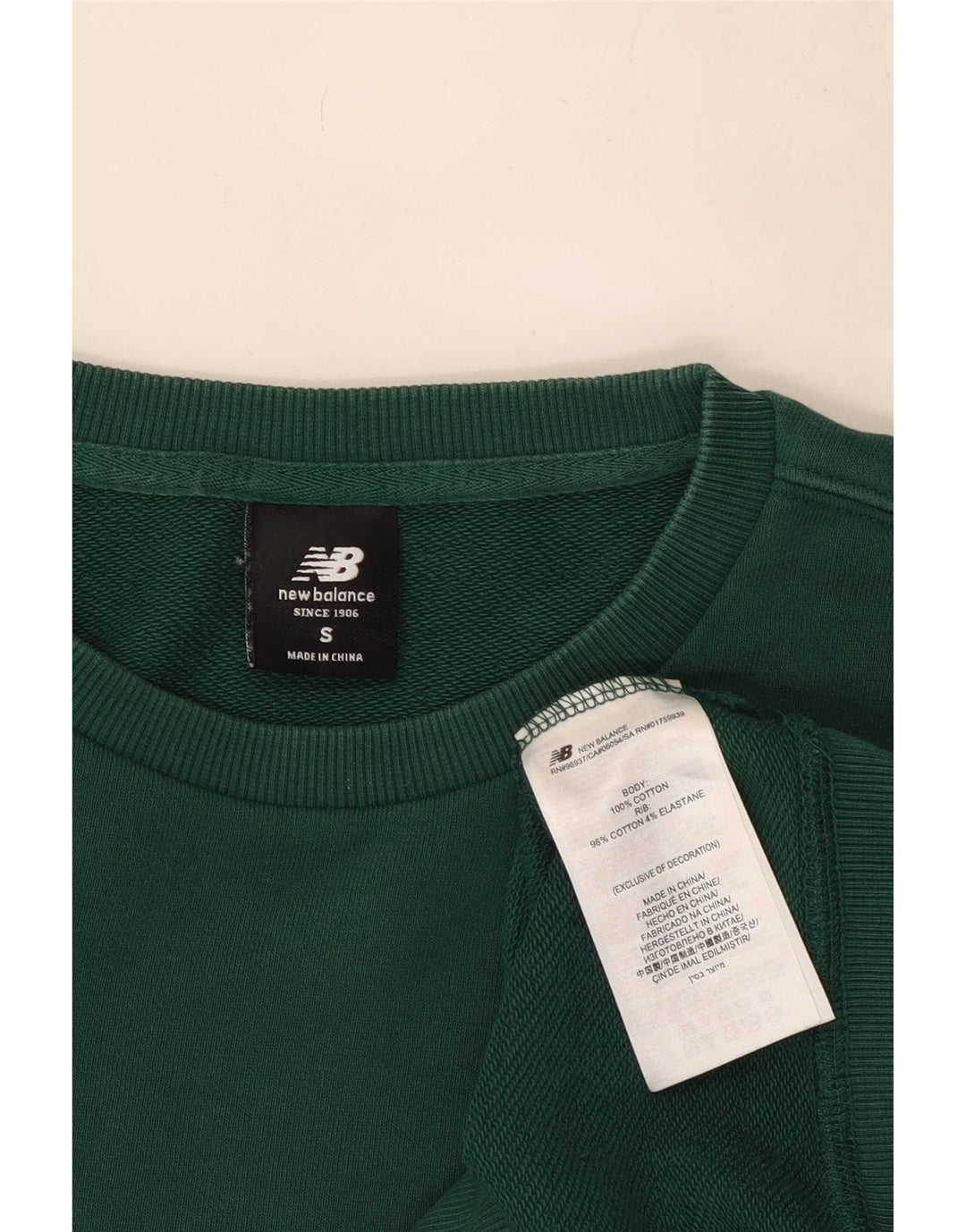 Ανδρικό φούτερ New Balance Jumper Μικρό πράσινο βαμβακερό