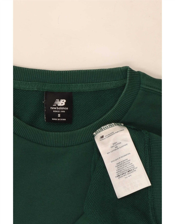 Ανδρικό φούτερ New Balance Jumper Μικρό πράσινο βαμβακερό