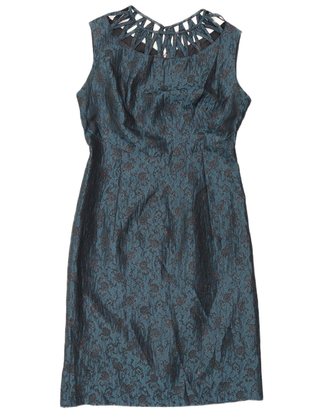 Vintage γυναικείο σετ 2 κουμπιών 2 τεμαχίων UK 12 Medium Blue Floral
