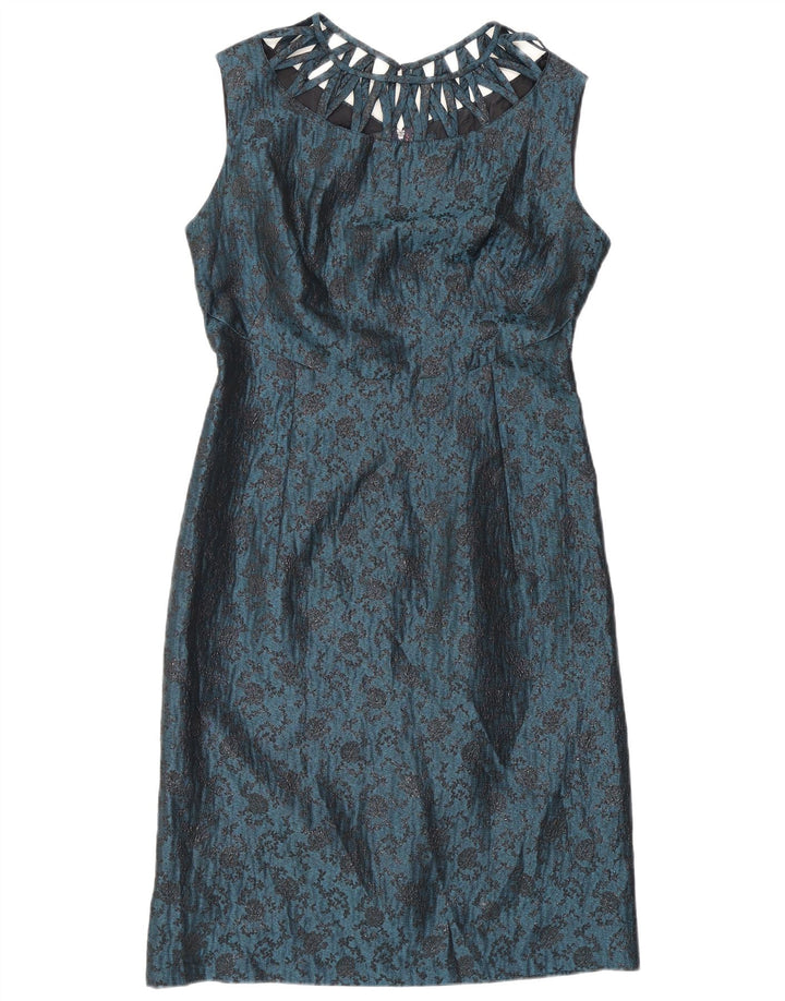 Vintage γυναικείο σετ 2 κουμπιών 2 τεμαχίων UK 12 Medium Blue Floral