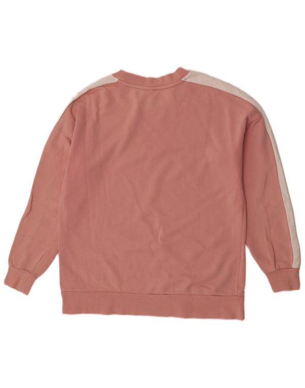 Puma γυναικεία φούτερ υπερμεγέθη Jumper UK 10 Small Pink Colourblock Βαμβακερό