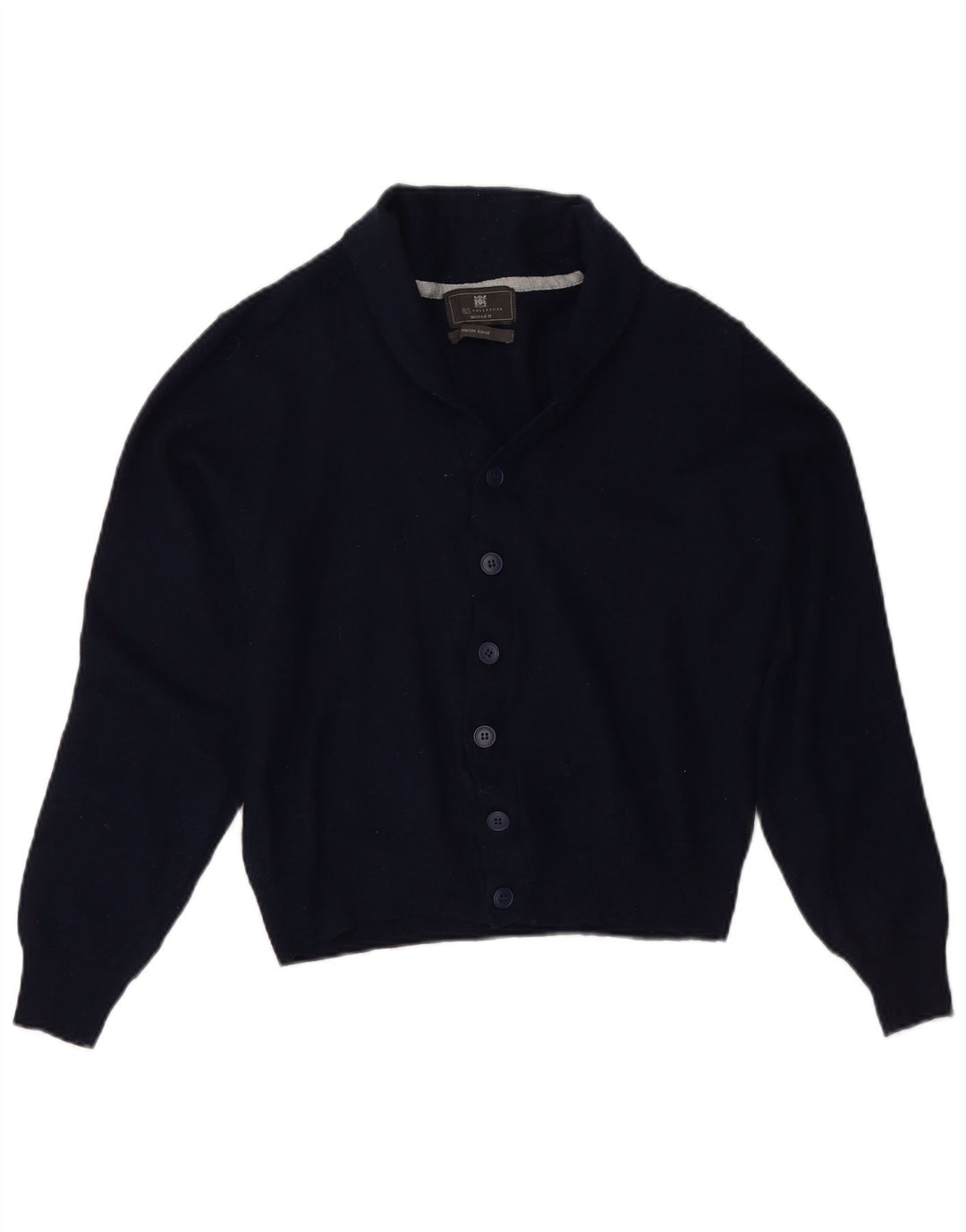 MARKS & SPENCER Γυναικείο πουλόβερ Crop Cardigan UK 18 XL Navy Blue Acrylic
