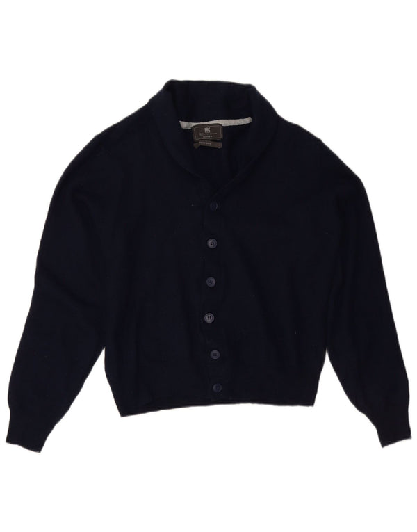 MARKS & SPENCER Γυναικείο πουλόβερ Crop Cardigan UK 18 XL Navy Blue Acrylic