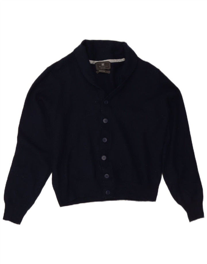MARKS & SPENCER Γυναικείο πουλόβερ Crop Cardigan UK 18 XL Navy Blue Acrylic