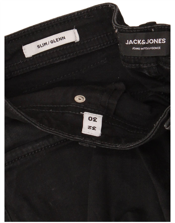 JACK & JONES Ανδρικό τζιν GLENN Slim W32 L30 Μαύρο βαμβακερό