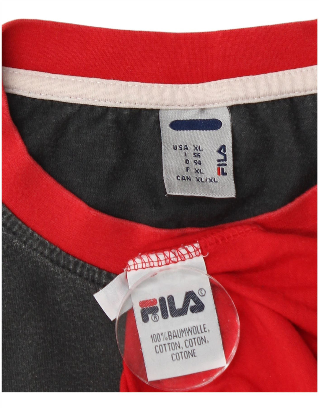 Ανδρικό φανελάκι FILA XL Red Colourblock Cotton Sports