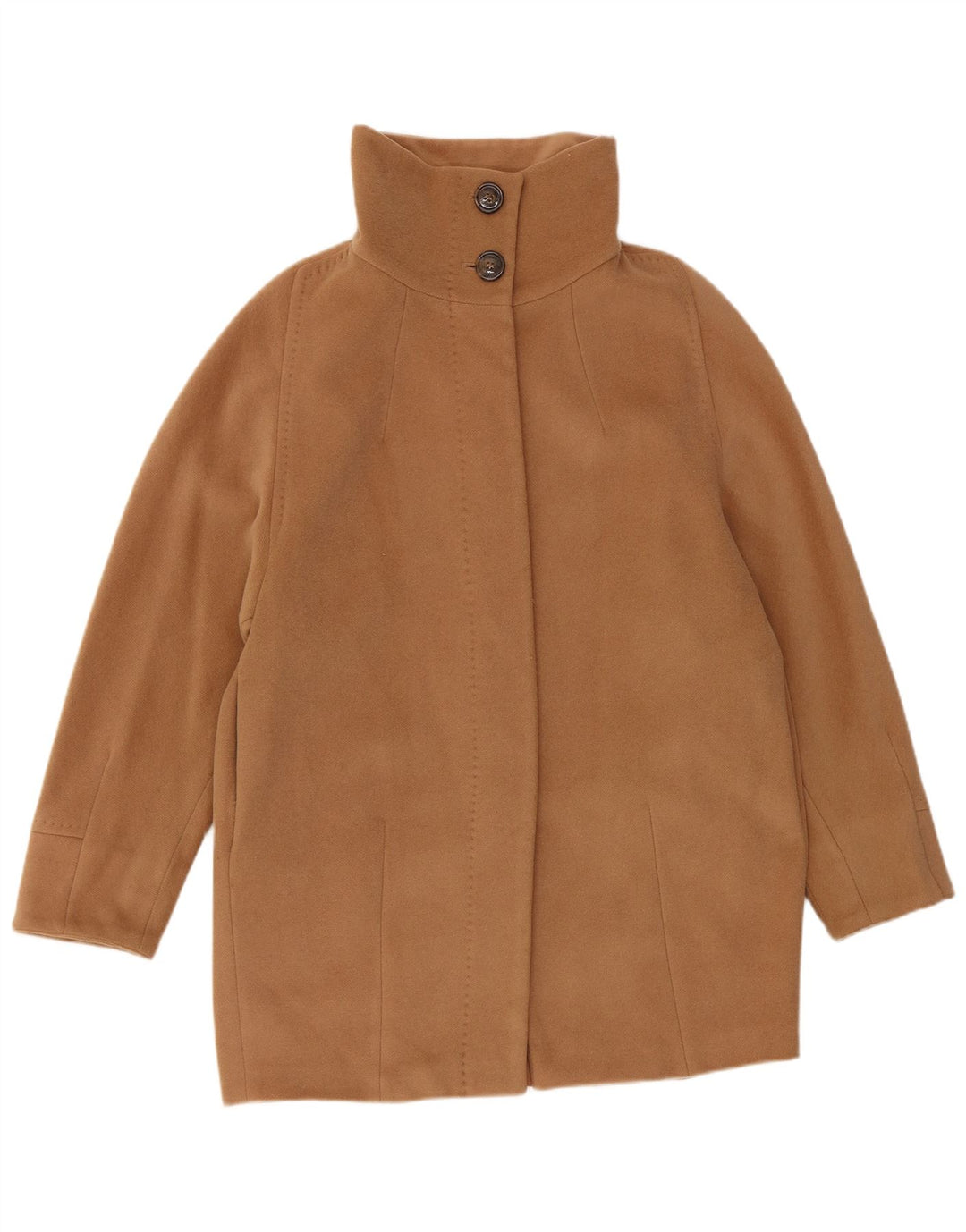 Max Mara Γυναικείο Πανωφόρι Σαββατοκύριακου UK 8 Μικρό μπεζ παρθένο μαλλί