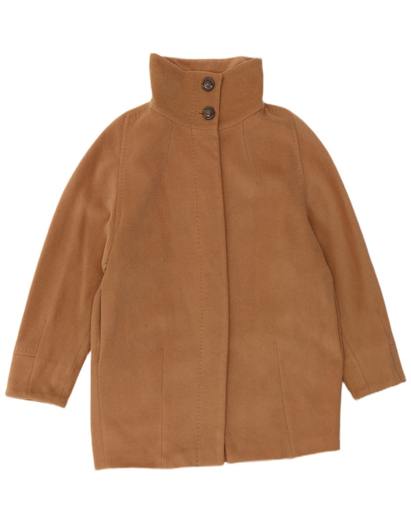 Max Mara Womens Weekend Overcoat UK 8 Small Beige Virgin Wool