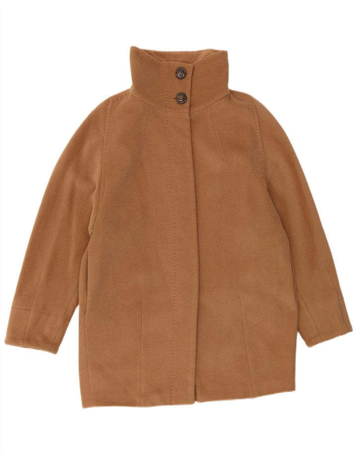 Max Mara Γυναικείο Πανωφόρι Σαββατοκύριακου UK 8 Μικρό μπεζ παρθένο μαλλί