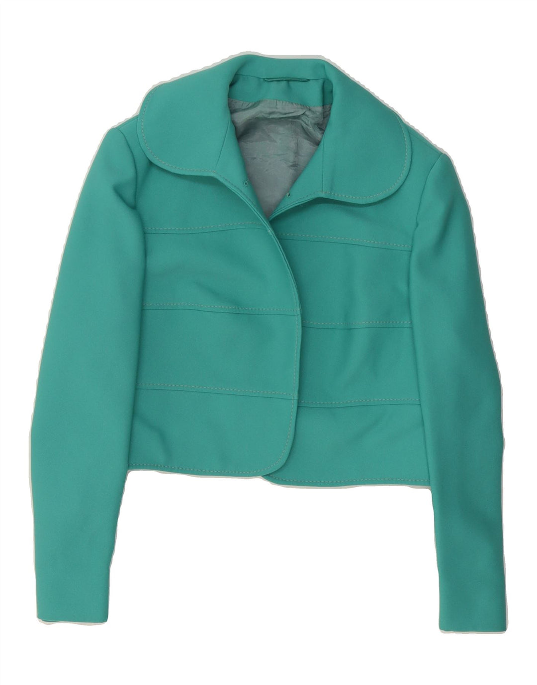 DERETA Girls Blazer Jacket 11-12 Years Turquoise Polyester Vintage Dereta and Second-Hand Dereta from Messina Hembry 