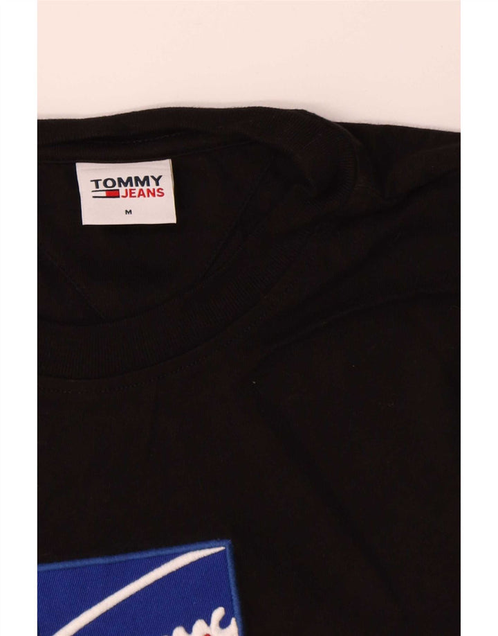 Ανδρικό γραφικό τοπ Tommy Hilfiger Μακρυμάνικο μεσαίο μαύρο βαμβακερό