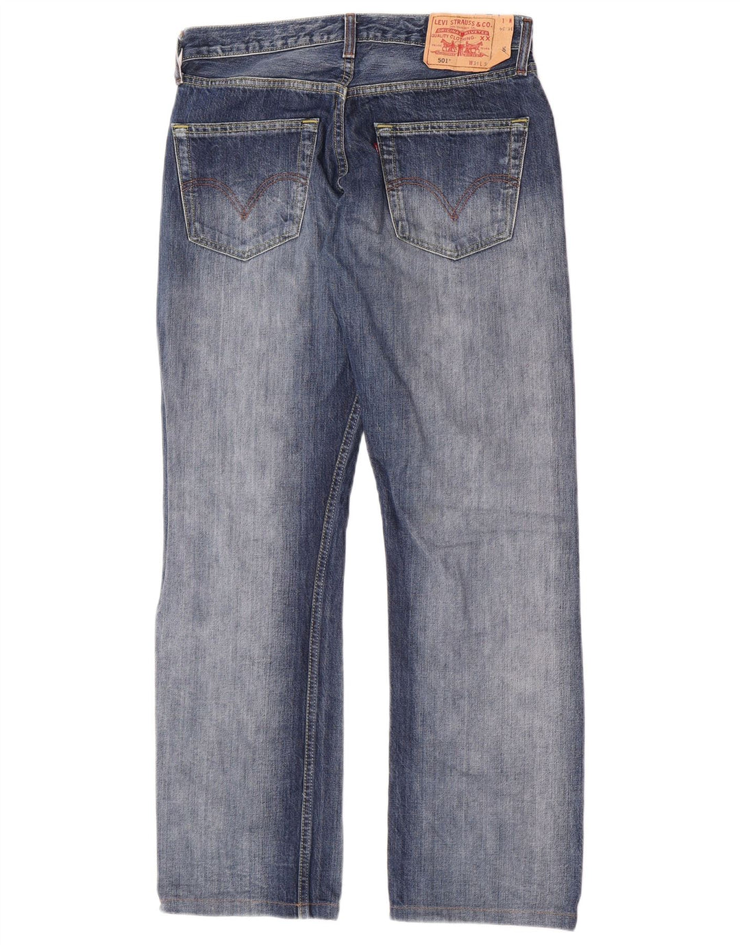 Levi's Mens 501 Straight Jeans W31 L30 Blue Cotton