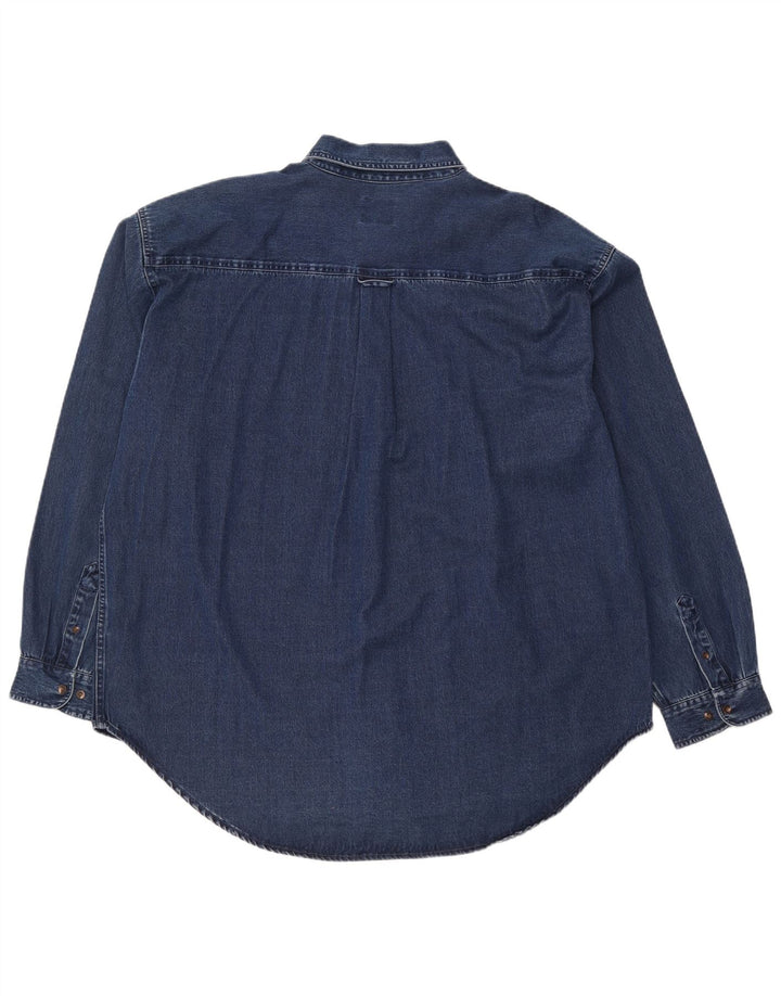 Ανδρικό τζιν πουκάμισο Wrangler 2XL Navy Blue Cotton