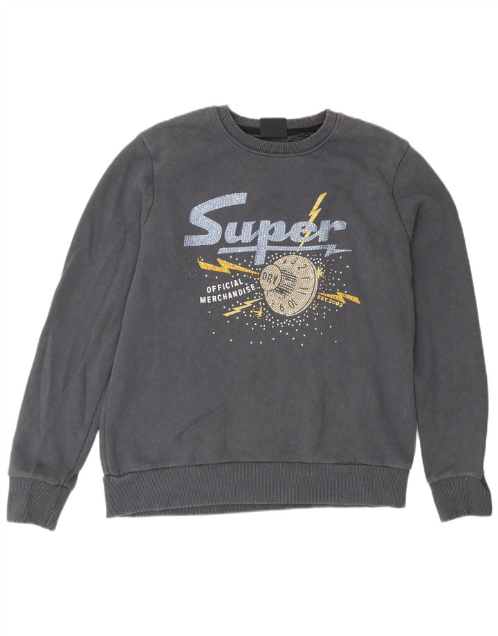 Γυναικείο φούτερ Superdry Graphic Loose Fit Jumper UK 12 medium Grey