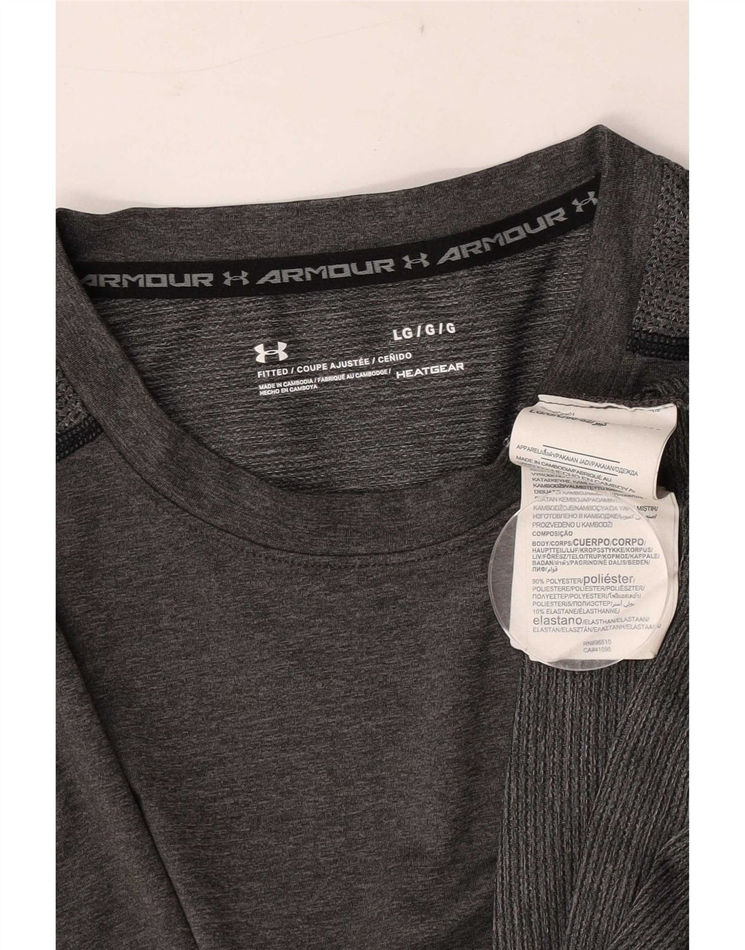 Ανδρικό μπλουζάκι Under Armour Heat Gear Top Large Grey Polyester