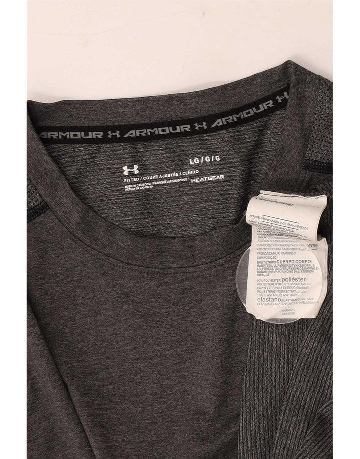 Ανδρικό μπλουζάκι Under Armour Heat Gear Top Large Grey Polyester