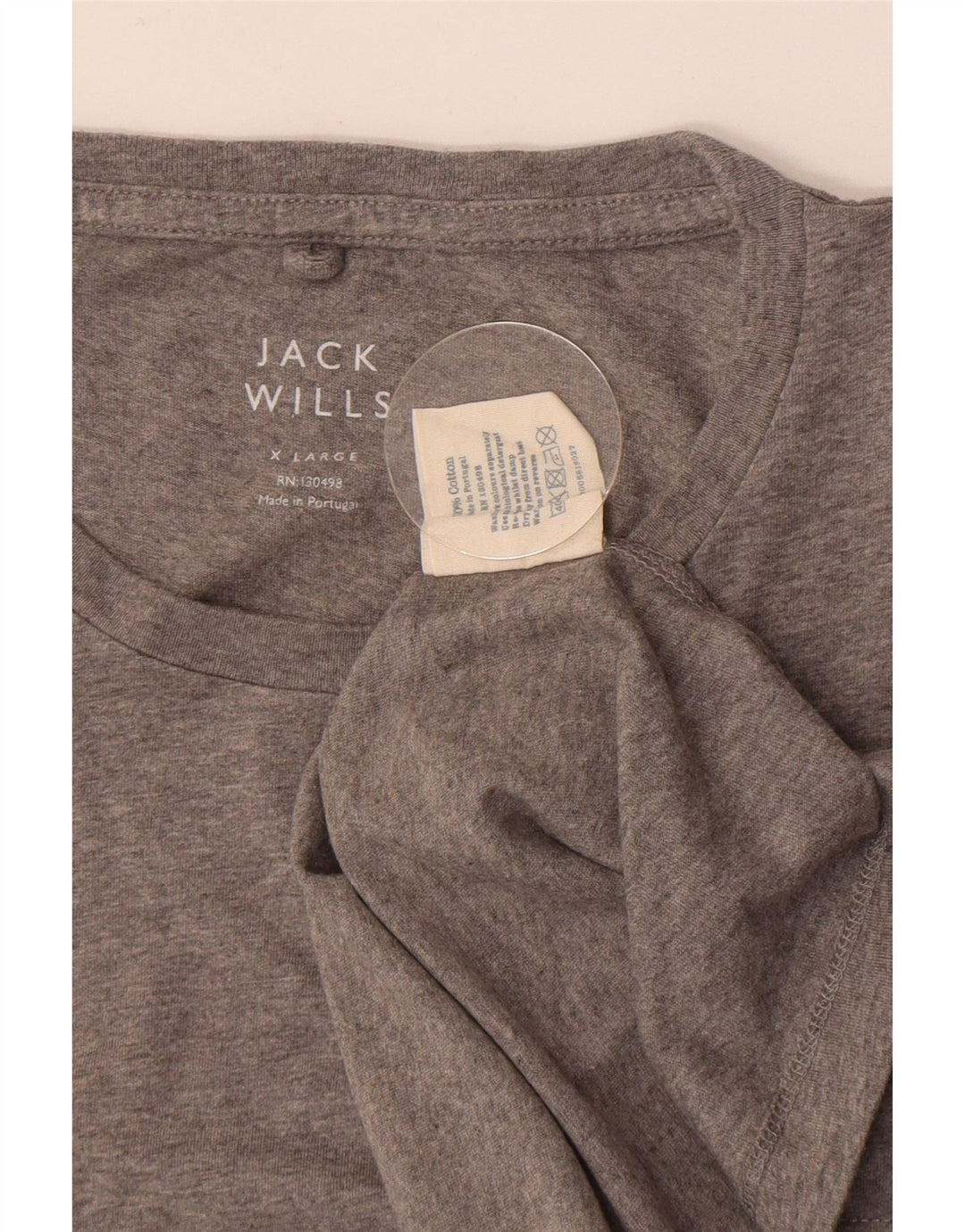 Jack Wills Ανδρικό T-Shirt Top XL Γκρι βαμβακερό
