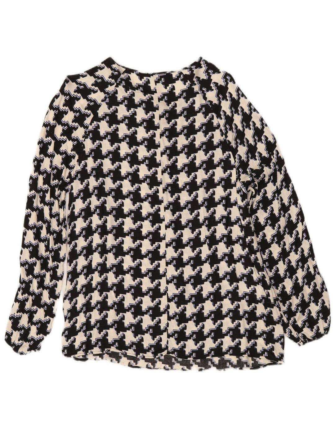 Γυναικεία μπλούζα Fiorella Rubino Top UK 14 Medium Black Houndstooth Viscose