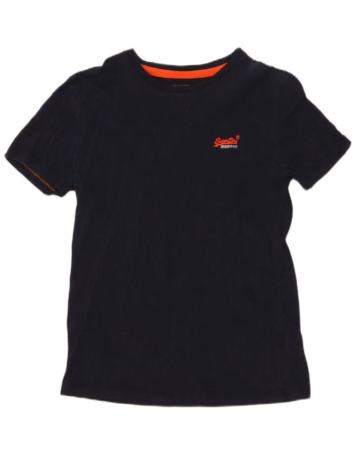 Superdry Ανδρικό T-Shirt Top Μικρό Navy Blue από βαμβάκι