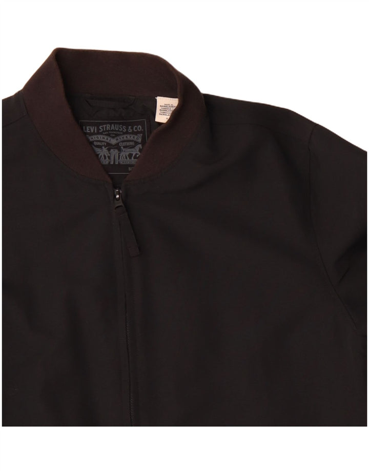 Levi's Mens Bomber Jacket UK 38 Medium Black Polyamide