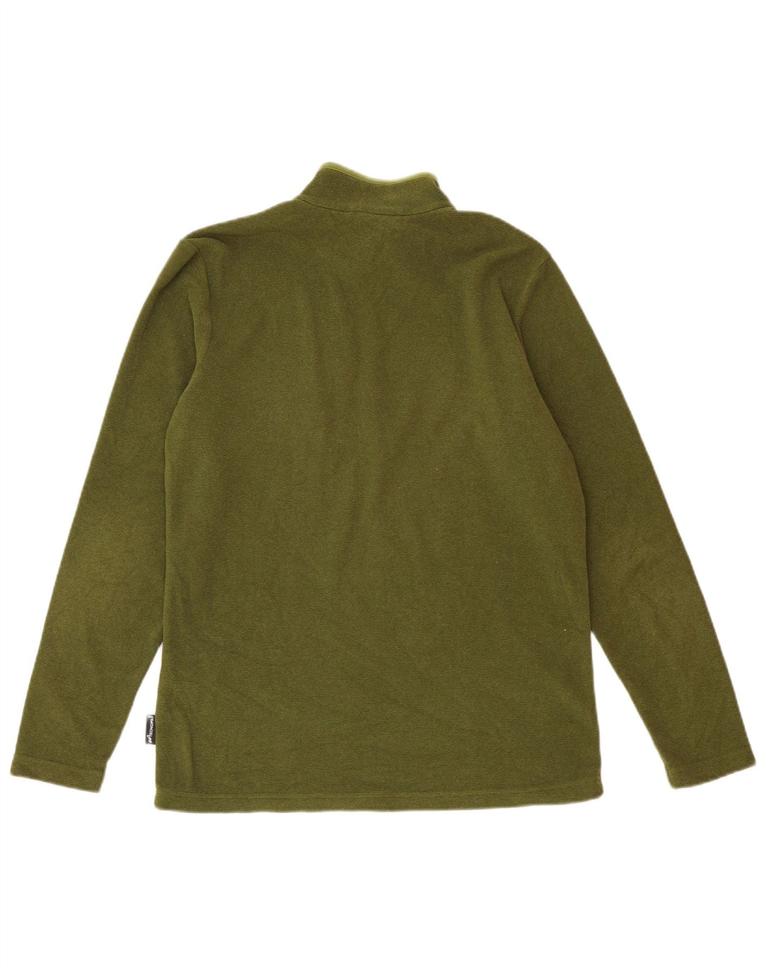 JACK WOLFSKIN Mens Zip Neck Fleece Jumper Medium Green Polyester