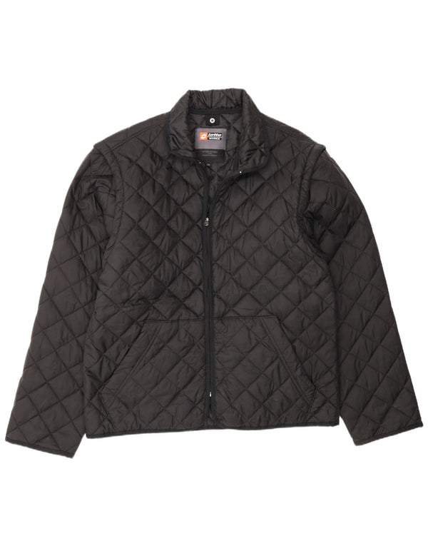 Lotto Mens Workwear Quilted Jacket UK 42 XL Black Polyamide