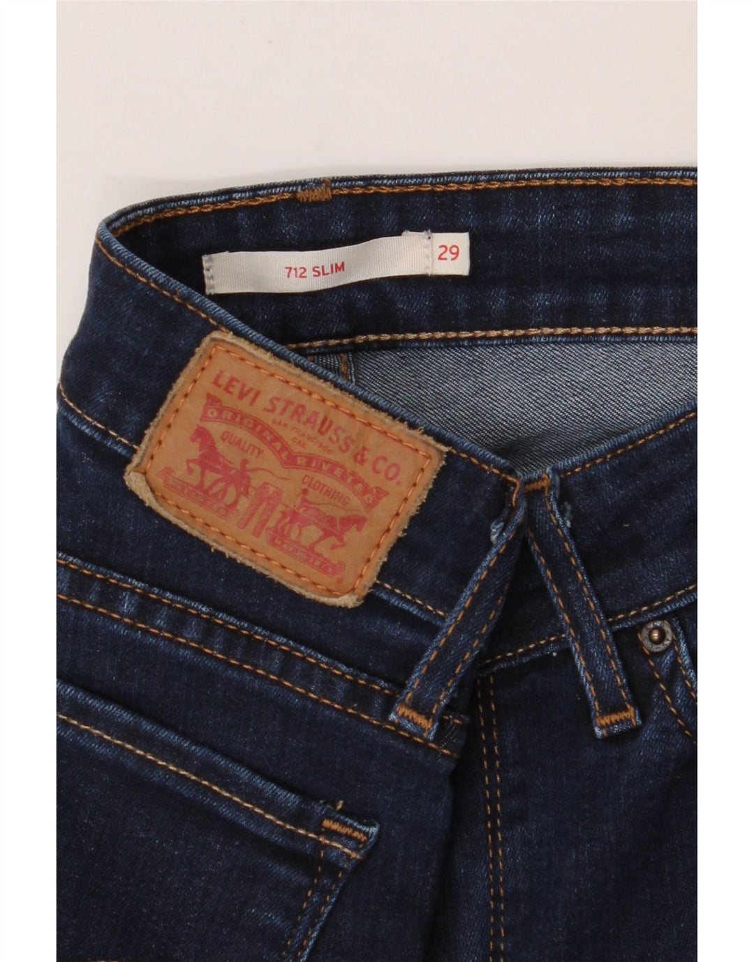 LEVI'S Γυναικείο 712 Slim Jeans W29 L31 Navy Blue Cotton