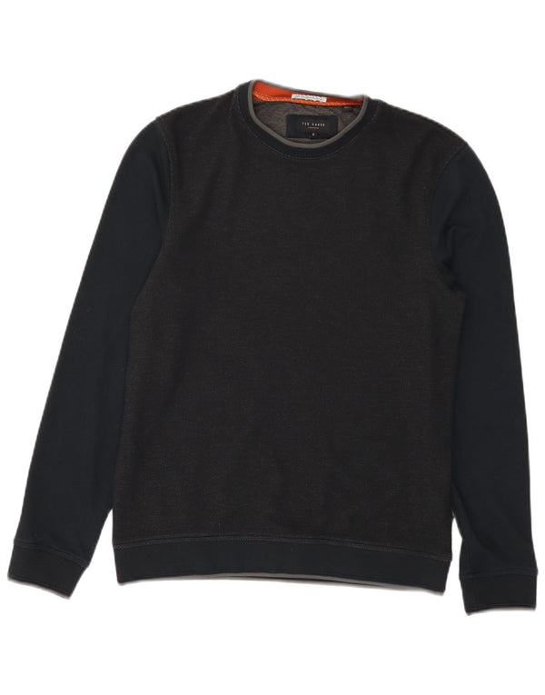 Ανδρικό φούτερ Ted Baker Jumper Size 2 Small Navy Blue Colourblock