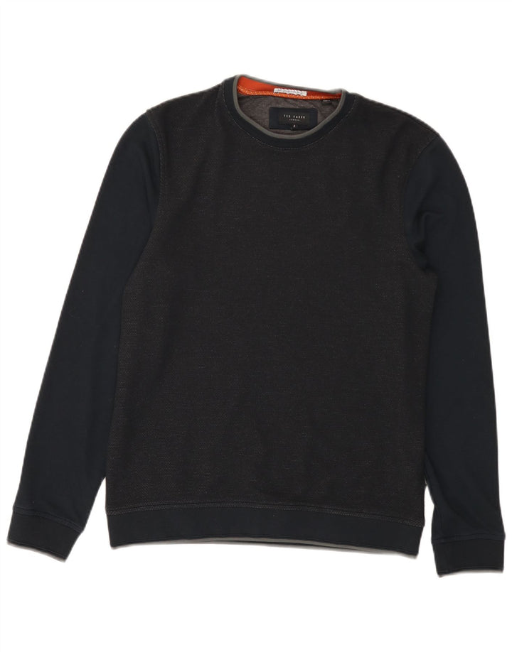 Ανδρικό φούτερ Ted Baker Jumper Size 2 Small Navy Blue Colourblock