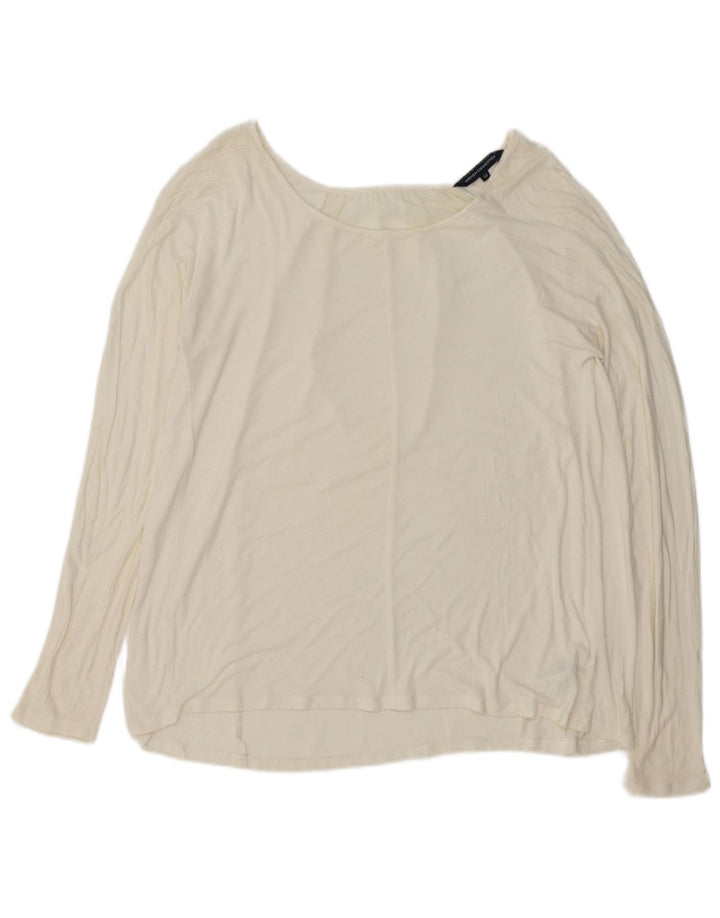 ΓΑΛΛΙΚΗ ΣΥΝΔΕΣΗ Γυναικεία Μπλούζα Oversized Top UK 14 Medium Off White