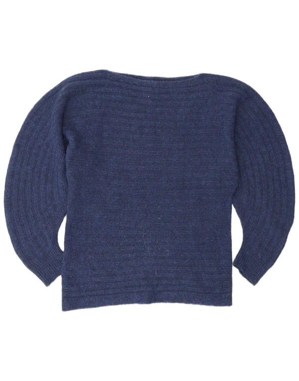 Max & Co. Γυναικείο πουλόβερ με λαιμόκαυμα UK 14 Medium Navy Blue
