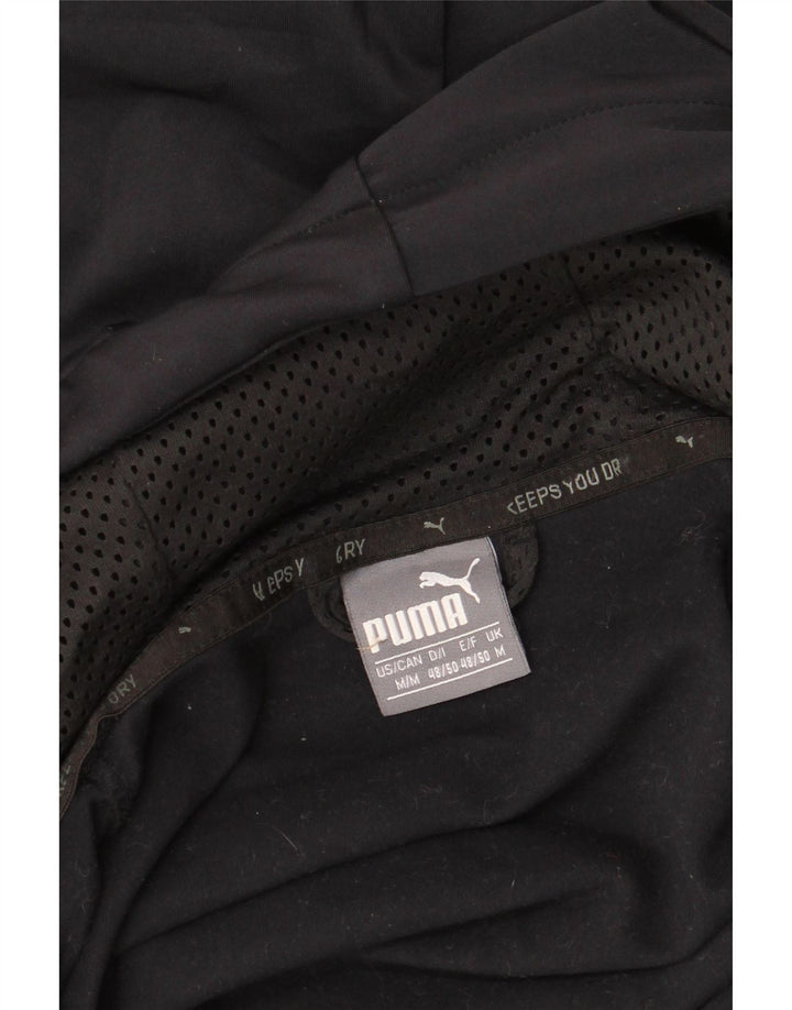 Ανδρικό πουλόβερ με κουκούλα με φερμουάρ PUMA μεσαίο μαύρο