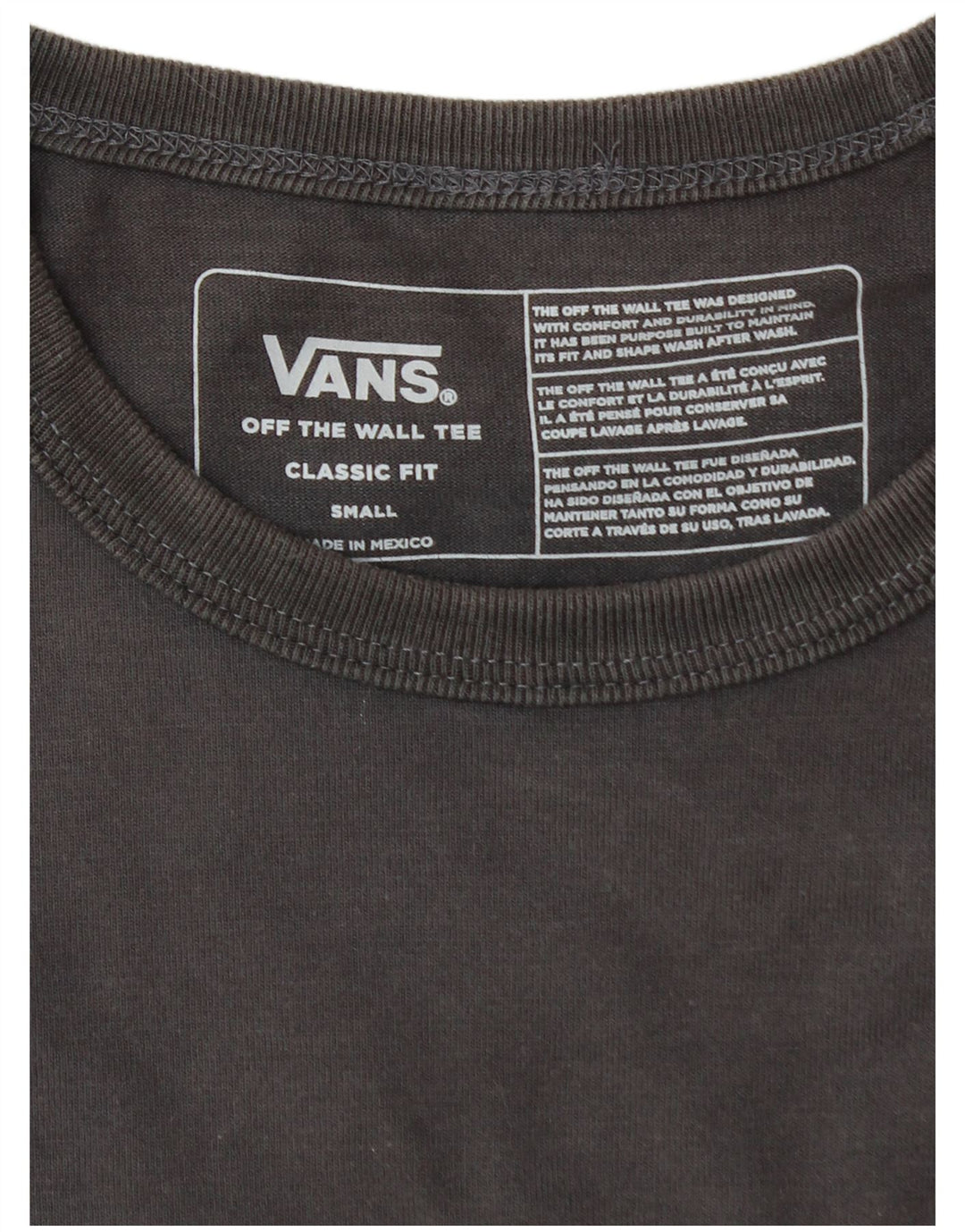 Γραφικό T-Shirt Ανδρικό VANS Classic Fit Top Μικρό γκρι βαμβακερό