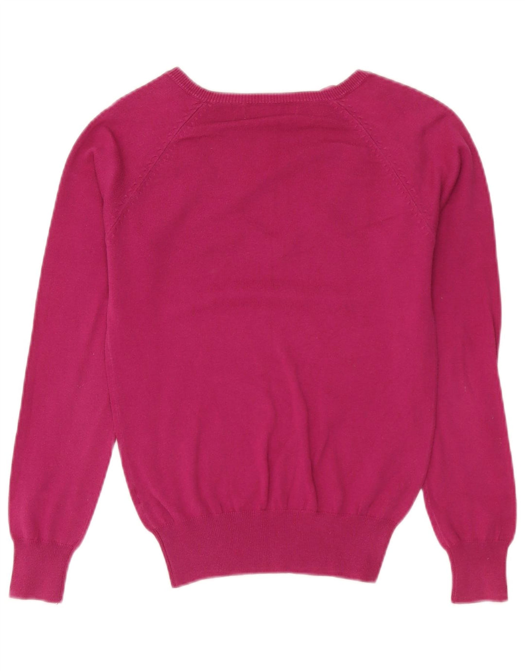 Zara Γυναικείο πουλόβερ με V λαιμόκοψη UK 12 Medium Pink