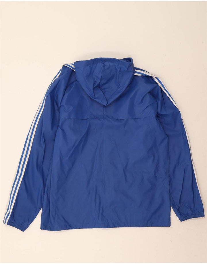 Adidas Ανδρικό μπουφάν βροχής με κουκούλα UK 38 Medium Blue Polyamide