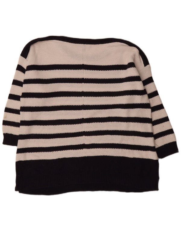Laura Ashley Γυναικείο 3/4 μανίκι πουλόβερ με λαιμόκοψη UK 18 XL Λευκό